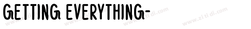 Getting Everything字体转换